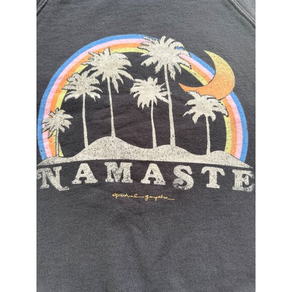 Spiritual Gangster charcoal grey graphic print raglan crewneck sweatshirt with r - Picture 3 of 7